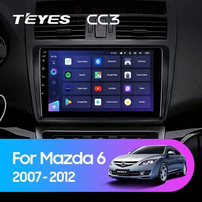 Штатная магнитола Teyes CC3 360 6/128 Mazda 6 2 GH (2007-2012)