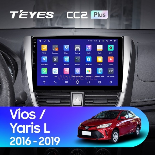 Штатная магнитола Teyes CC2 Plus 6/128 Toyota Yaris L (2016-2019)