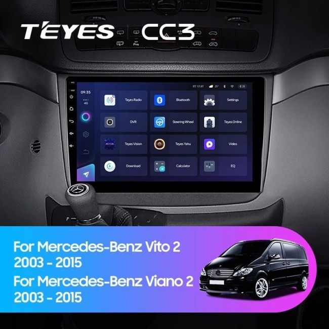 Штатная магнитола Teyes CC3 3/32 Mercedes-Benz Vito W639 (2010-2015)