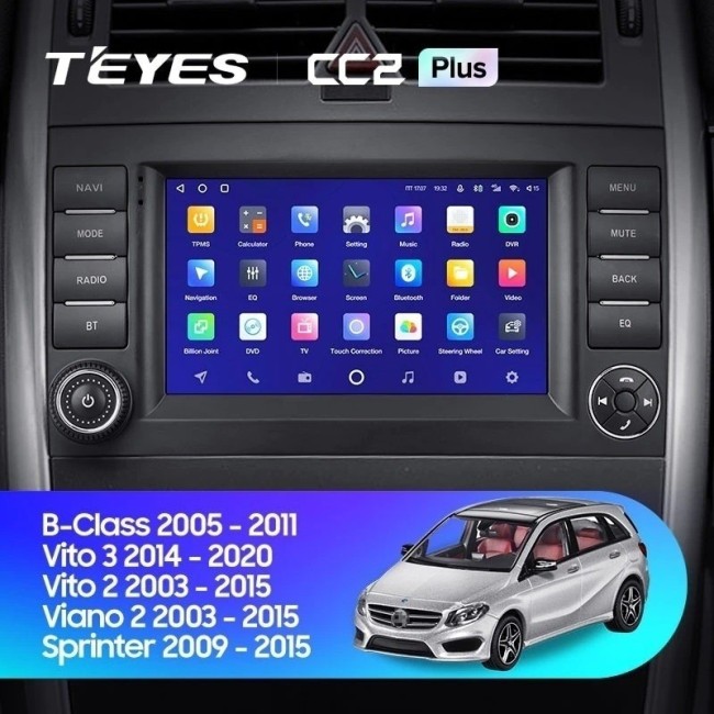Штатная магнитола Teyes CC2 Plus 6/128 Mercedes-Benz Vito 3 W447 (2014-2020) 7"