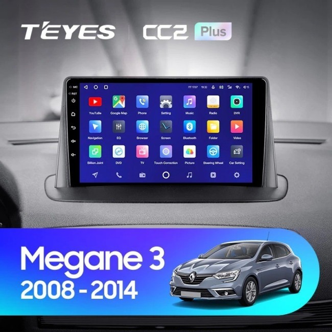 Штатная магнитола Teyes CC2 Plus 4/64 Renault Megane 3 (2008-2014)