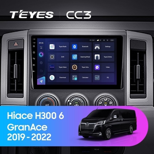Штатная магнитола Teyes CC3 3/32 Toyota Hiace H300 VI (2019-2022) Тип-А