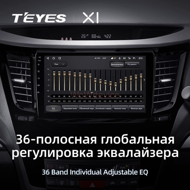Штатная магнитола Teyes X1 4G 2/32 Subaru Outback 4 BR (2009-2014) Правый руль