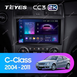 Штатная магнитола Teyes CC3 2K 360 6/128 Mercedes Benz C-Class W203 CL203 C209 A209 (2004-2011)