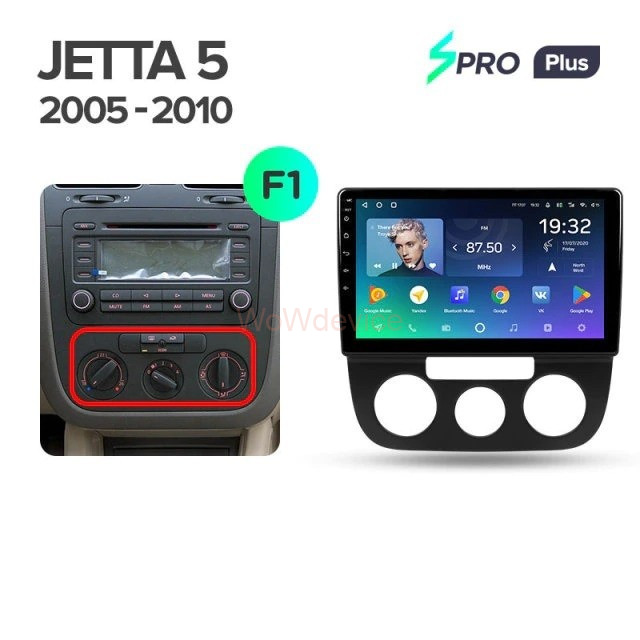 Штатная магнитола Teyes SPRO Plus 6/128 Volkswagen Jetta 5 (2005-2010) F1