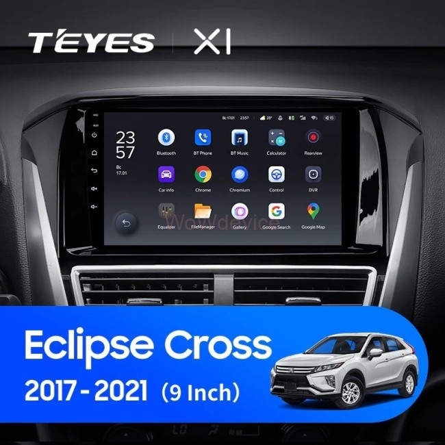 Штатная магнитола Teyes X1 4G 2/32 Mitsubishi Eclipse Cross 1 (2017-2021) F1