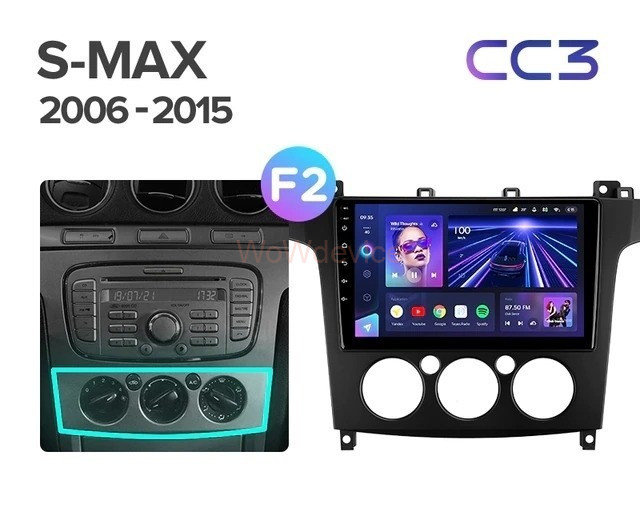 Штатная магнитола Teyes CC3 360 6/128 Ford S-MAX (2006-2010) F2