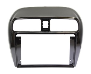 Рамка магнитолы 9.0" (цв.Глянцевый Черный) для MITSUBISHI Mirage 2012+, Space Star 2013+