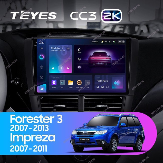 Штатная магнитола Teyes CC3 2K 6/128 Subaru Forester 3 SH (2007-2013)