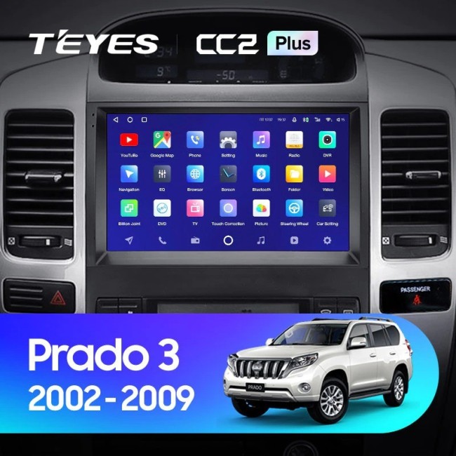 Штатная магнитола Teyes CC2 Plus 3/32 Toyota Land Cruiser Prado 120 (2002-2009)
