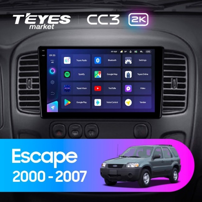 Штатная магнитола Teyes CC3 2K 6/128 Ford Escape (2000-2007)