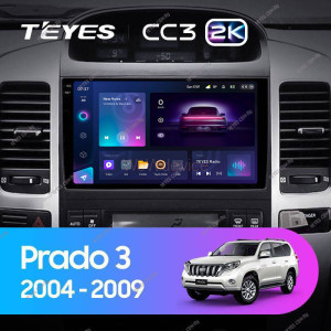 Штатная магнитола Teyes CC3 2K 360 6/128 Toyota Land Cruiser Prado 120 (2004-2009)