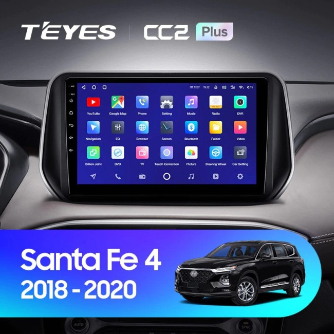 Штатная магнитола Teyes CC2L Plus 1/16 Hyundai Santa Fe 4 (2018-2020)