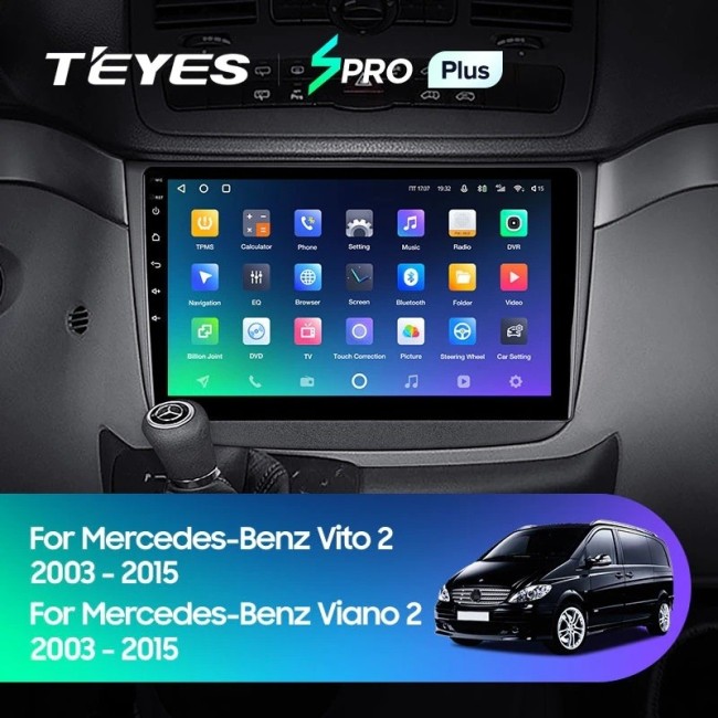 Штатная магнитола Teyes SPRO Plus 3/32 Mercedes-Benz Vito W639 (2010-2015)
