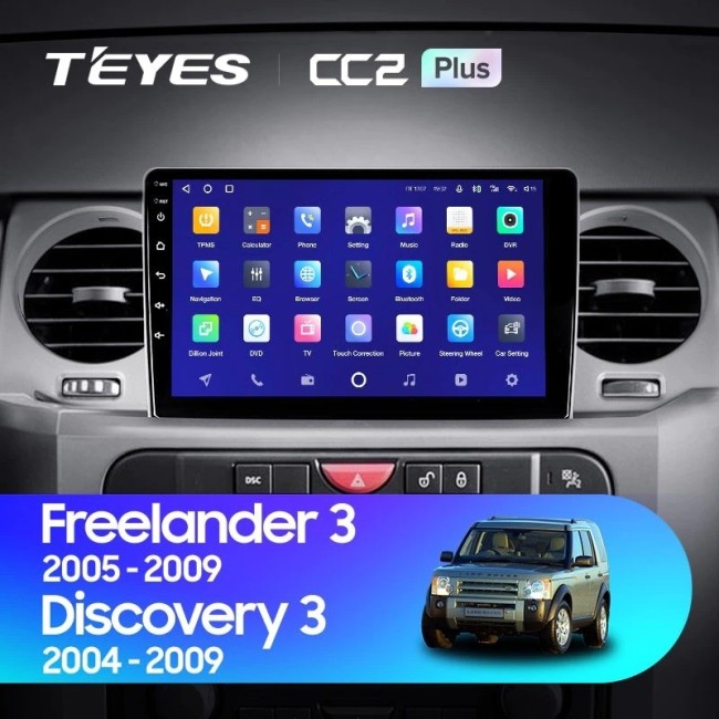 Штатная магнитола Teyes CC2L Plus 1/16 Land Rover Discovery 3 (2004-2009)