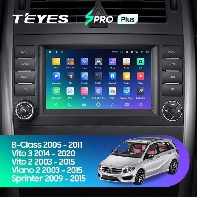 Штатная магнитола Teyes SPRO Plus 6/128 Mercedes-Benz Vito 3 W447 (2014-2020) 7"