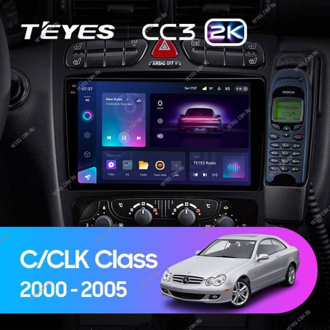 Штатная магнитола Teyes CC3 2K 4/64 Mercedes Benz C/CLK Class S203 W203 W209 A209 (2000-2005)