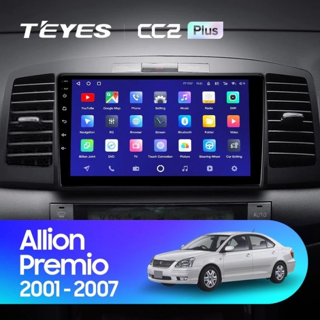 Штатная магнитола Teyes CC2L Plus 1/16 Toyota Allion (2001-2007)