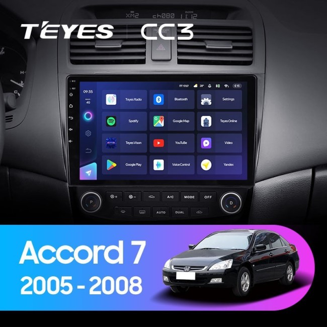 Штатная магнитола Teyes CC3 6/128 Honda Accord 7 (2005-2008)
