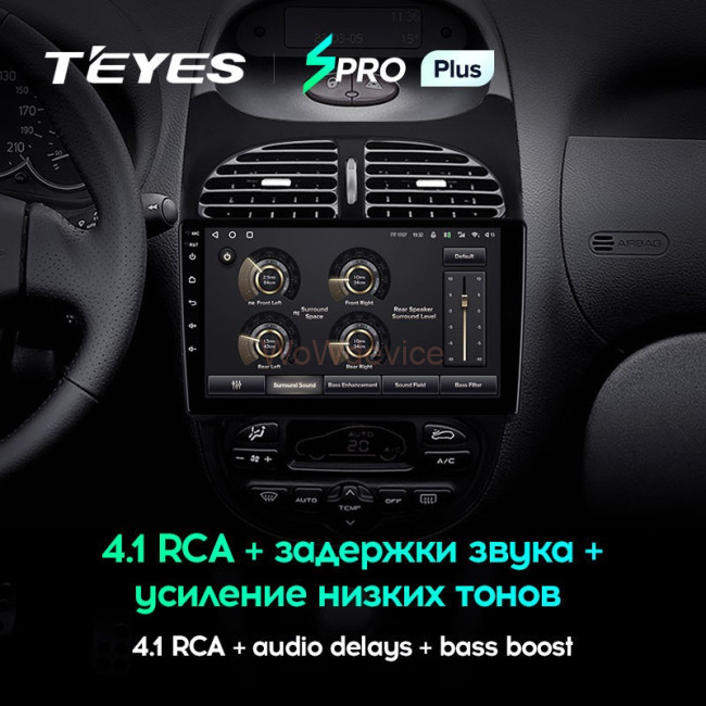 Штатная магнитола Teyes SPRO Plus 4/64 Peugeot 206 (1998-2012)