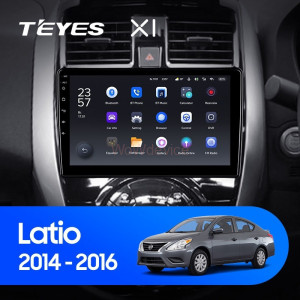 Штатная магнитола Teyes X1 4G 2/32 Nissan Latio N17 (2014-2016) Правый руль