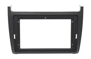 Рамка магнитолы 9.0" (цв.Черный и Серебристый) для VOLKSWAGEN Polo 2009+