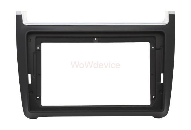 Рамка магнитолы 9.0" (цв.Черный и Серебристый) для VOLKSWAGEN Polo 2009+ Рамка магнитолы 9.0" (цв.Черный и Серебристый) для VOLKSWAGEN Polo 2009+