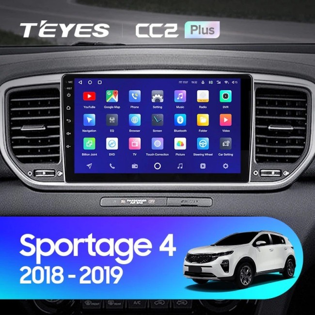 Штатная магнитола Teyes CC2 Plus 3/32 Kia Sportage 4 QL (2018-2020) Тип-A