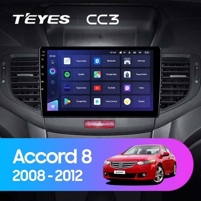 Штатная магнитола Teyes CC3 6/128 Honda Accord 8 (2008-2012)