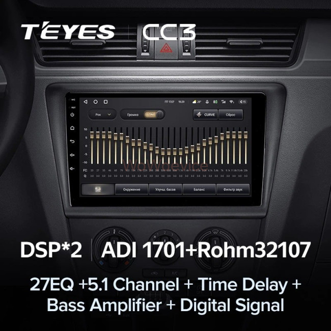 Штатная магнитола Teyes CC3 3/32 Skoda Rapid NH3 NH1 (2012-2020) Штатная магнитола Teyes CC3 3/32 Skoda Rapid NH3 NH1 (2012-2020)
