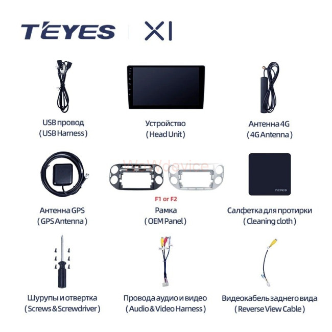 Штатная магнитола Teyes X1 4G 2/32 Volkswagen Tiguan 2017+ Штатная магнитола Teyes X1 4G 2/32 Volkswagen Tiguan 2017+