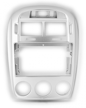 Рамка магнитолы 9.0" (цв.Серебро) для KIA Cerato Hatchback (LD) 2004-2006 Кондиционер
