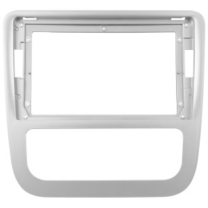Рамка магнитолы 9.0" (цв.Серебро) для VOLKSWAGEN Scirocco 2009-2014 Климат / ver.1