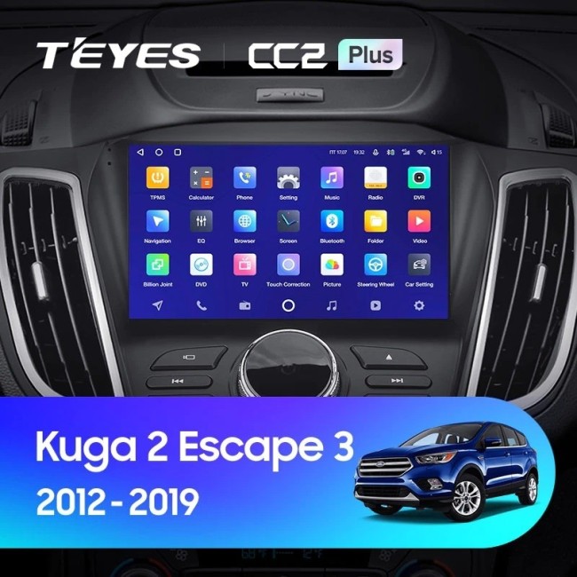 Штатная магнитола Teyes CC2 Plus 3/32 Ford Kuga 2 (2012-2019) Тип-B