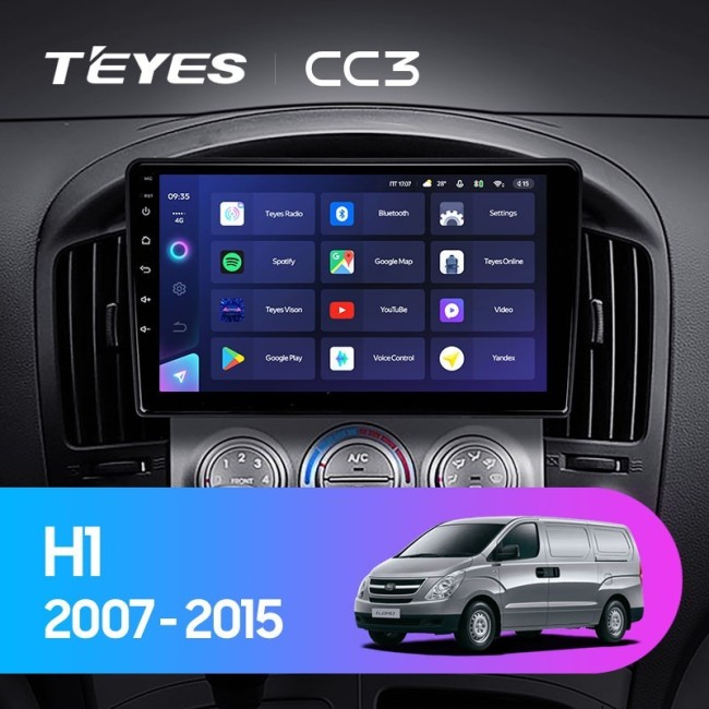 Штатная магнитола Teyes CC3 3/32 Hyundai H1 TQ (2007-2015)
