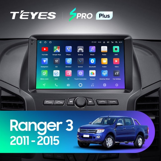 Штатная магнитола Teyes SPRO Plus 6/128 Ford Ranger 3 (2011-2015)