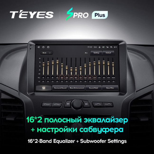 Штатная магнитола Teyes SPRO Plus 6/128 Ford Ranger 3 (2011-2015)