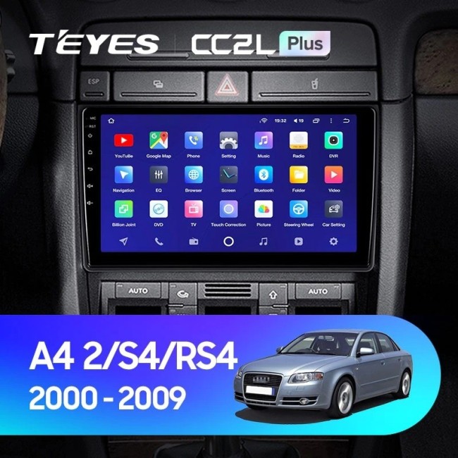 Штатная магнитола Teyes CC2 Plus 4/64 Audi A4 (2000-2009)