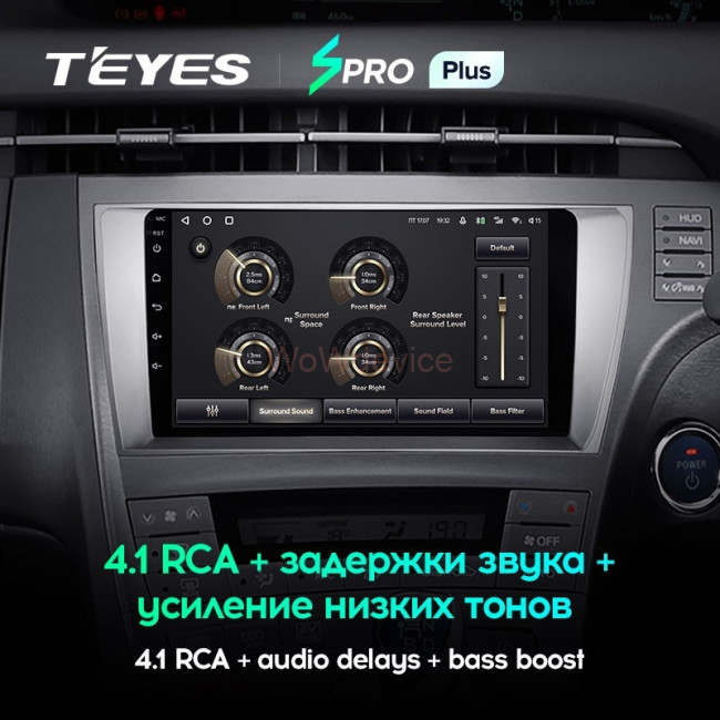 Штатная магнитола Teyes SPRO Plus 4/32 Toyota Prius 3 XW30 (2009-2015) Правый руль