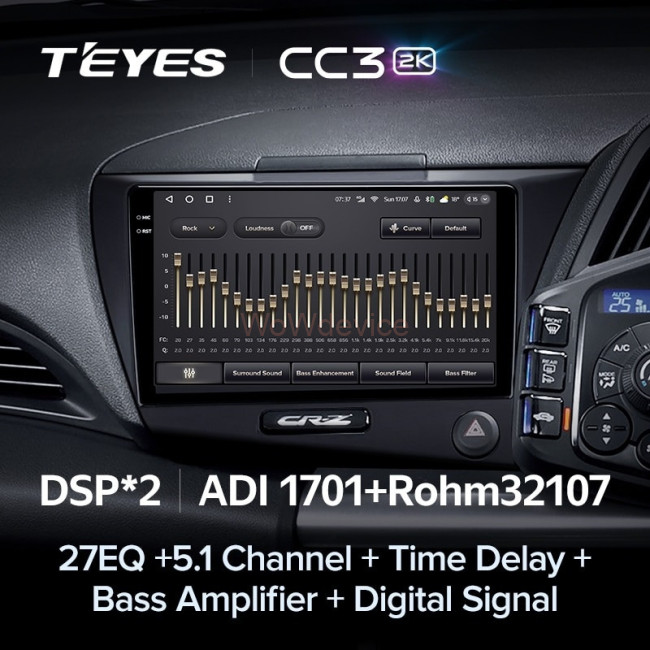 Штатная магнитола Teyes CC3 2K 6/128 Honda CR-Z 1 (2010-2016) Правый руль