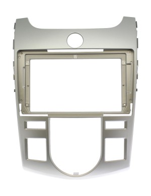 Рамка магнитолы 9.0" (цв.Серебро) для KIA Cerato (TD), Forte (TD), Naza Forte 2009-2012 Климат