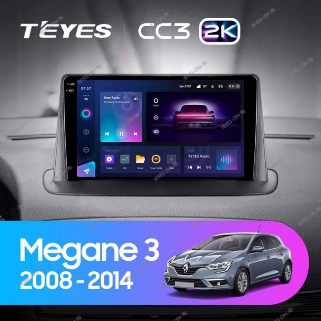 Штатная магнитола Teyes CC3 2K 3/32 Renault Megane 3 (2008-2014)
