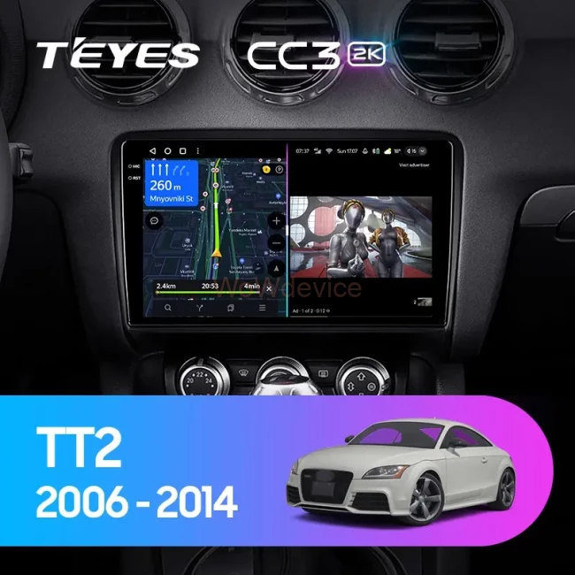 Штатная магнитола Teyes CC3 2K 4/64 Audi TT 2 (2006-2014)