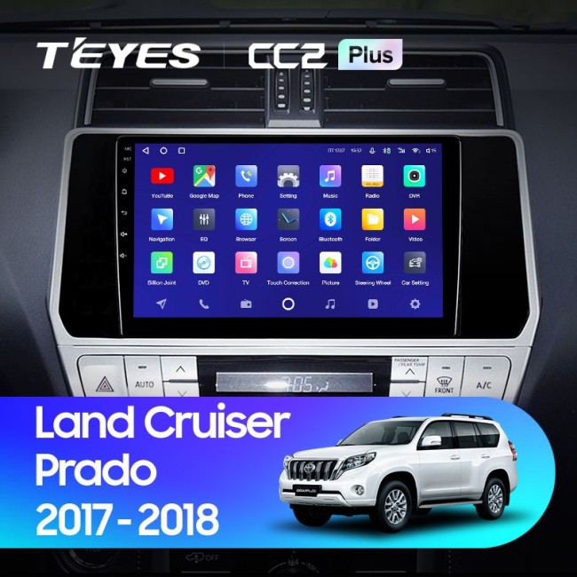 Штатная магнитола Teyes CC2 Plus 3/32 Toyota Land Cruiser Prado 150 (2017-2021)