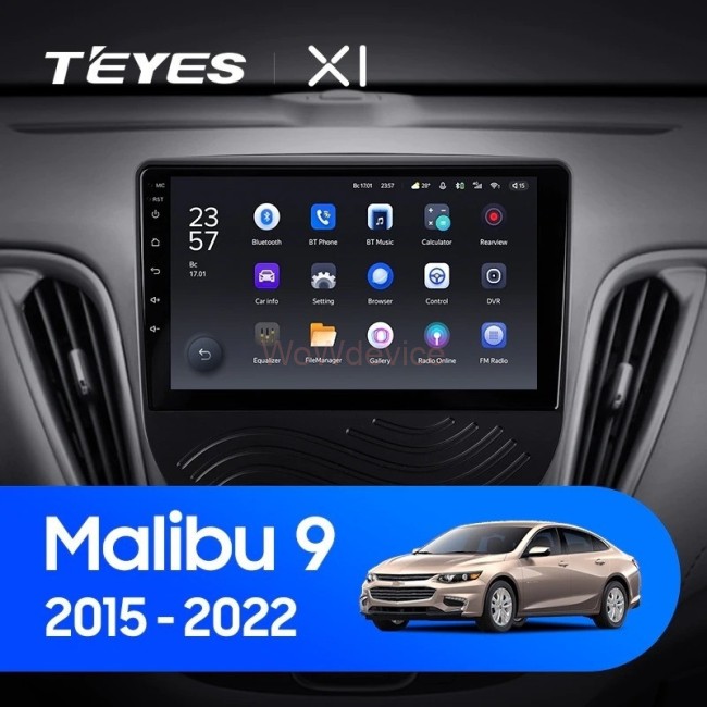 Штатная магнитола Teyes X1 4G 2/32 Chevrolet Malibu 9 (2015-2023) F2