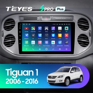 Штатная магнитола Teyes SPRO Plus 6/128 Volkswagen Tiguan 1 NF (2006-2017) F1