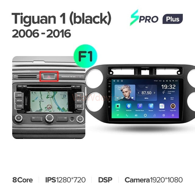 Штатная магнитола Teyes SPRO Plus 6/128 Volkswagen Tiguan 1 NF (2006-2017) F1 Штатная магнитола Teyes SPRO Plus 6/128 Volkswagen Tiguan 1 NF (2006-2017) F1