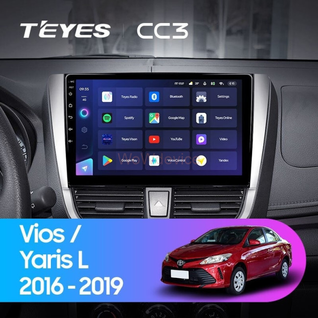 Штатная магнитола Teyes CC3 6/128 Toyota Yaris L (2016-2019)