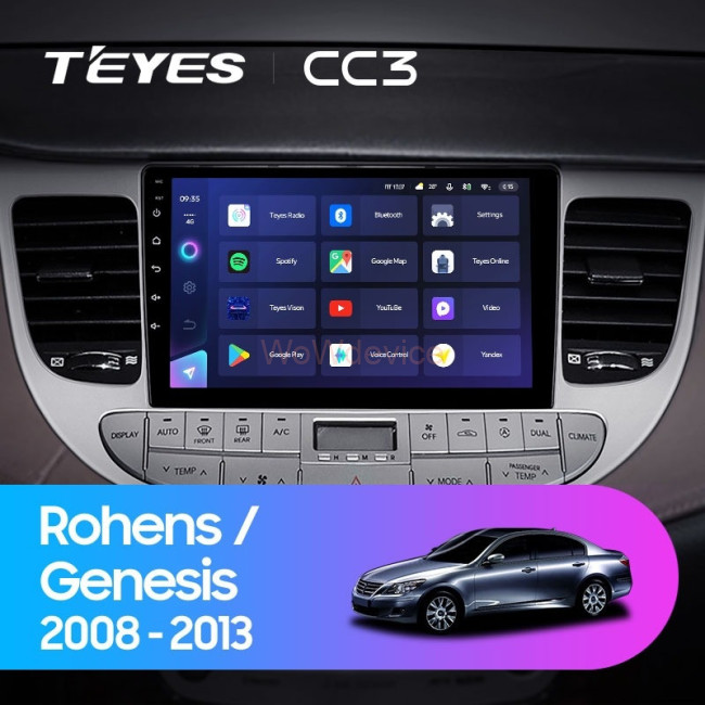Штатная магнитола Teyes CC3 6/128 Hyundai Rohens Genesis (2008-2013) F1