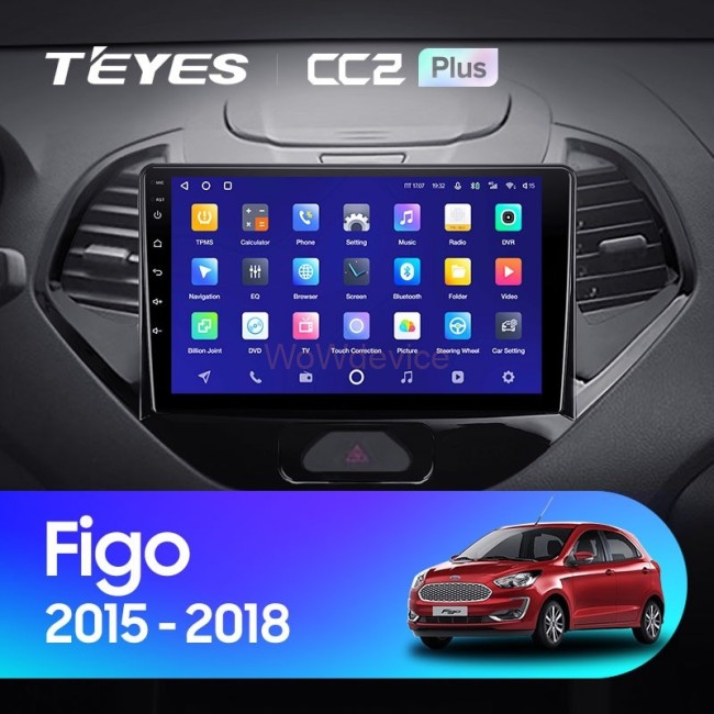 Штатная магнитола Teyes CC2 Plus 6/128 Ford Figo (2015-2018)